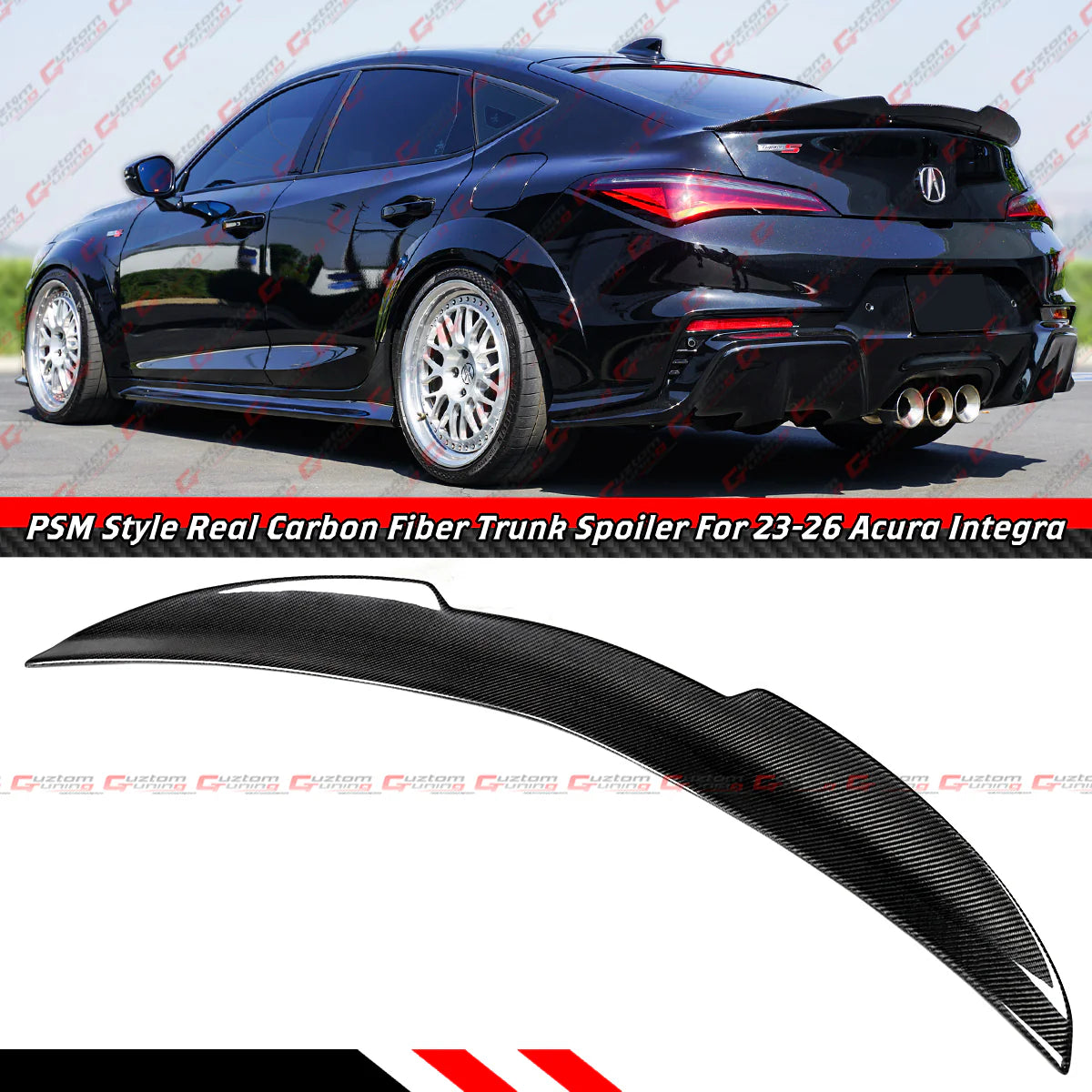 Real Carbon Fiber PSM Style Trunk Spoiler Wing [2023-2026 Acura Integra]