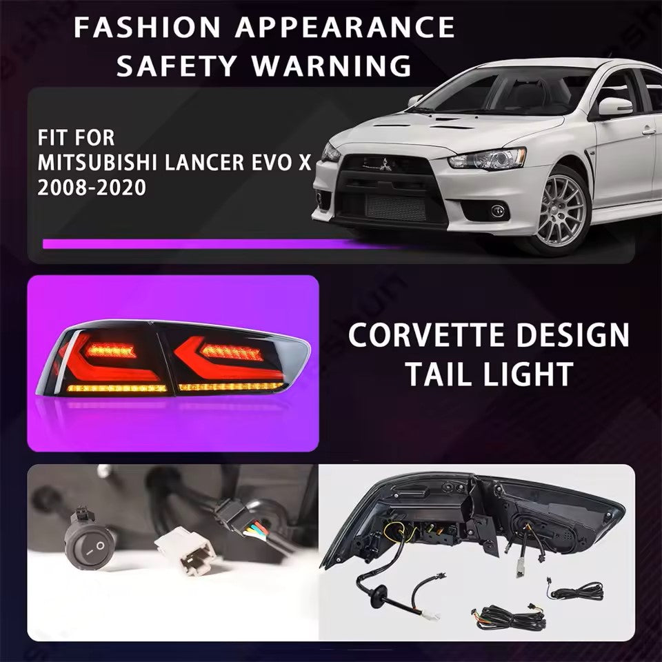 Mitsubishi Lancer 2008-2020 Vane LED Tail Lights