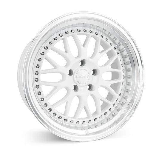 SR01 Gloss White -  18x8.5 5x114.3 +30