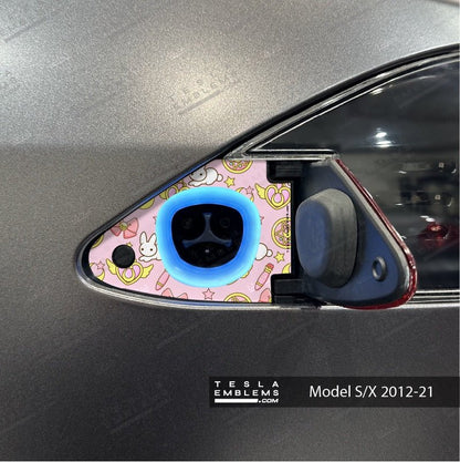 Moon Rabbit Tesla Charge Port Wrap | Model S