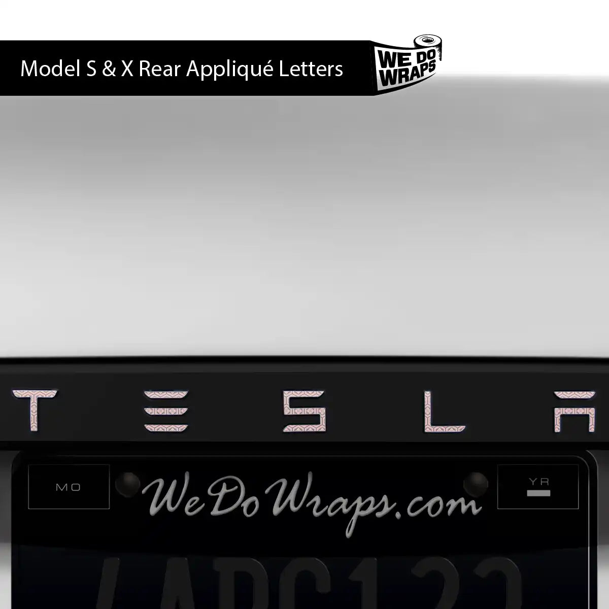 Sakura Hex Tesla Emblem Decals (Front + Back) | Model S