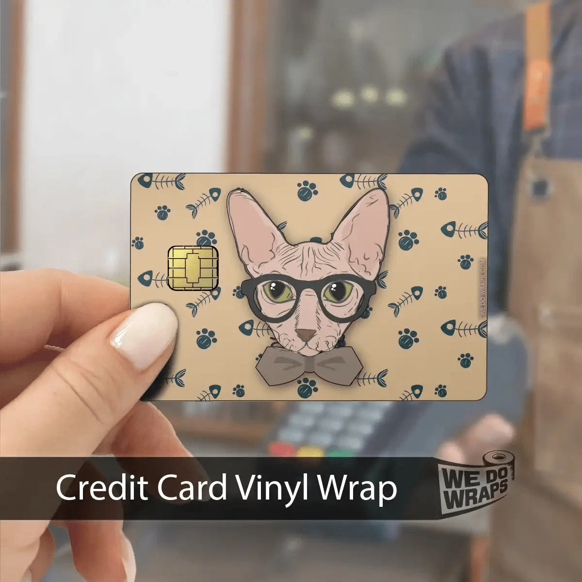 Smart Sphynx Cat | NFC Key Card Wrap