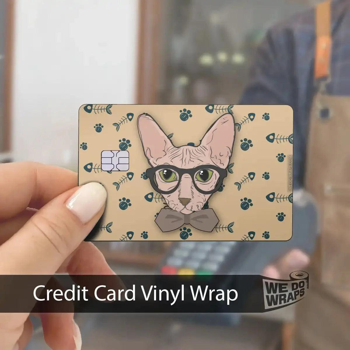 Smart Sphynx Cat | NFC Key Card Wrap