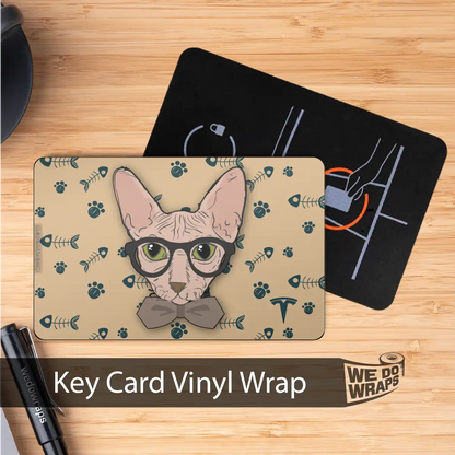 Smart Sphynx Cat | NFC Key Card Wrap