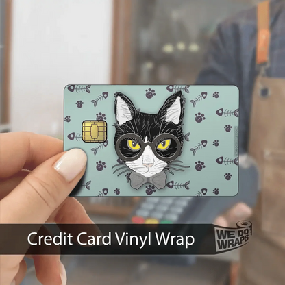 Smart Tuxedo Cat | NFC Key Card Wrap