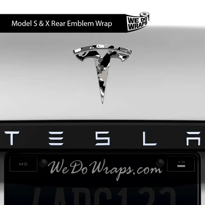 Camo Tesla Emblem Decals (Front + Back) | Model S