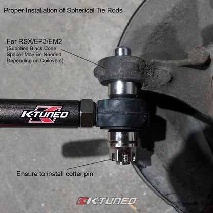 K-TUNED INNER & OUTER TIE ROD (COMPLETE): CIVIC 01-05, RSX 02-06