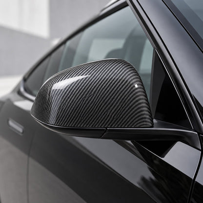 ABS Mirror Covers for Model 3/Y | 4 Finishes | 3M Tape | Scratch Protection | 3 Versions