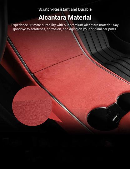 Alcantara Central Control Panel Sticker for Tesla Model 3 (17-20)