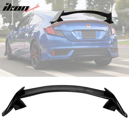 2016-2020 Honda Civic 10th Gen X Coupe 2Door Trunk Spoiler Wing ABS - BLACK PEARL