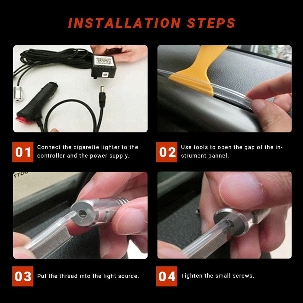 Color-Changing RGB Interior Dash Trim Ambient Lighting Kit