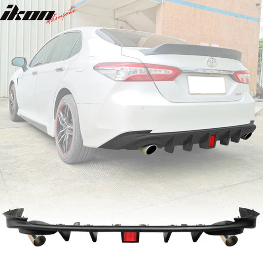 Rear Bumper Lip Diffuser for Toyota Camry LE 2018-2024 3RD Brake Light Tip - GLOSSY BLACK