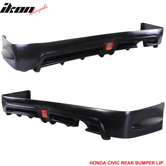 Rear Lip Spoiler for Honda Civic Sedan 2006-2011 PP with LED 3RD Brake Lamp