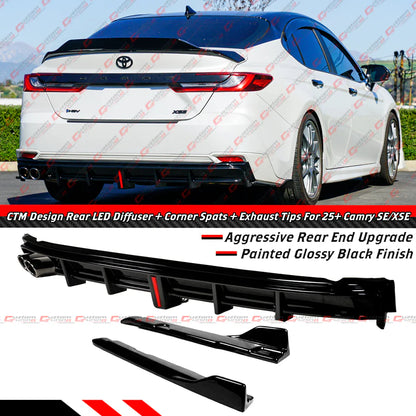 CTM Design Rear Bumper LED Diffuser Kit [2025-2026 Toyota Camry SE/XSE]