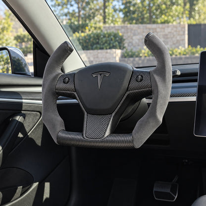 Custom Carbon Fiber Steering Wheel for Tesla Model 3 / Y【F1 Style】