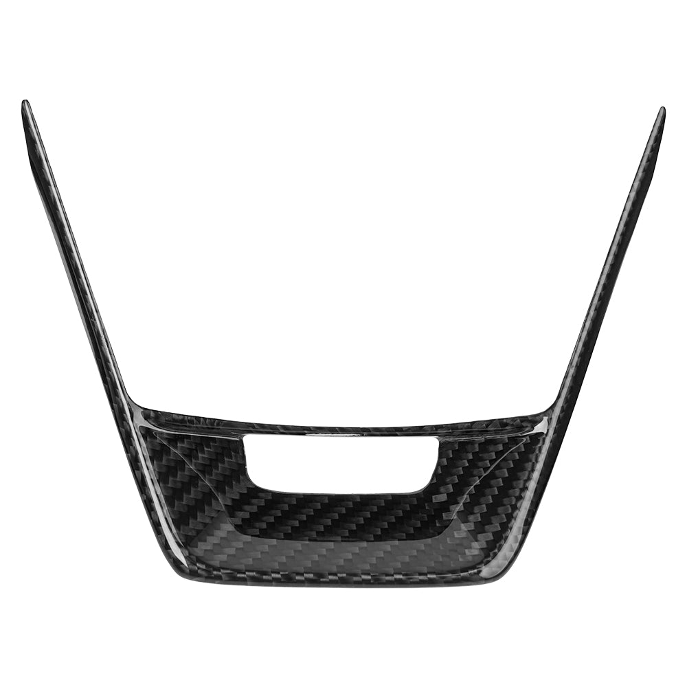Cybertruck Steering Wheel Voice Control Trim | Glossy/Matte Real Carbon Fiber