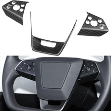 Cybertruck Steering Wheel Voice Control Trim | Glossy/Matte Real Carbon Fiber