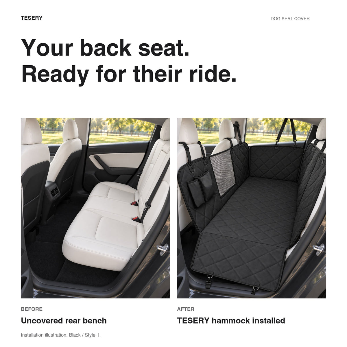 Dog Seat Cover for Tesla Model 3/Y/S/X/Cybertruck