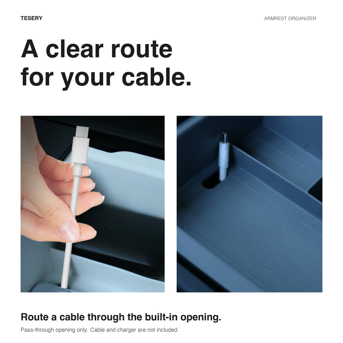 Double-Layer Center Armrest Storage Box for Model 3 Highland/Y Juniper | 3 Colors