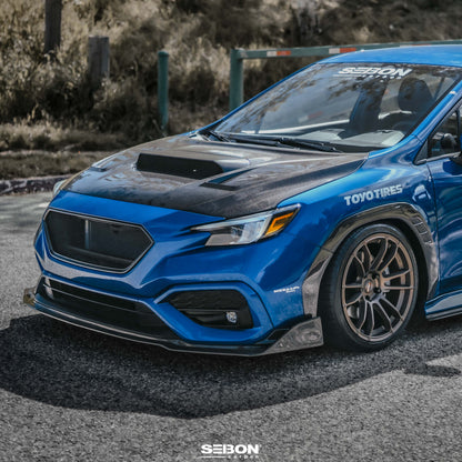 Carbon fiber front bumper trim for 2022-2025 Subaru WRX