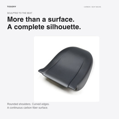 Full Back Seat Replacement for Model 3 / Y - Carbon Fiber Interior Mods