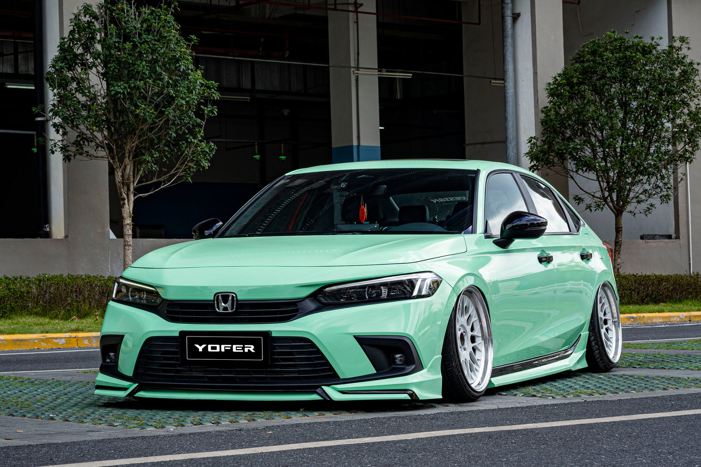 2022-2024  11th Gen Civic  YOFER V3 4 Pc Night Shadow Front Lip (Painted)