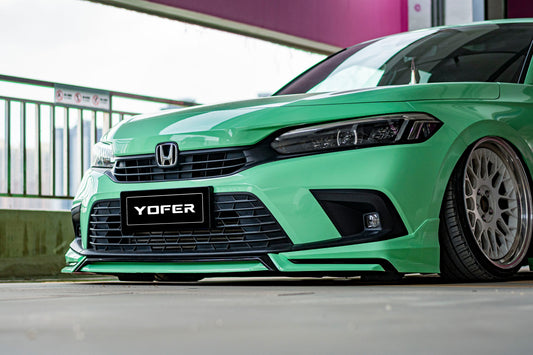 2022-2024  11th Gen Civic  YOFER V3 4 Pc Night Shadow Front Lip (Painted)