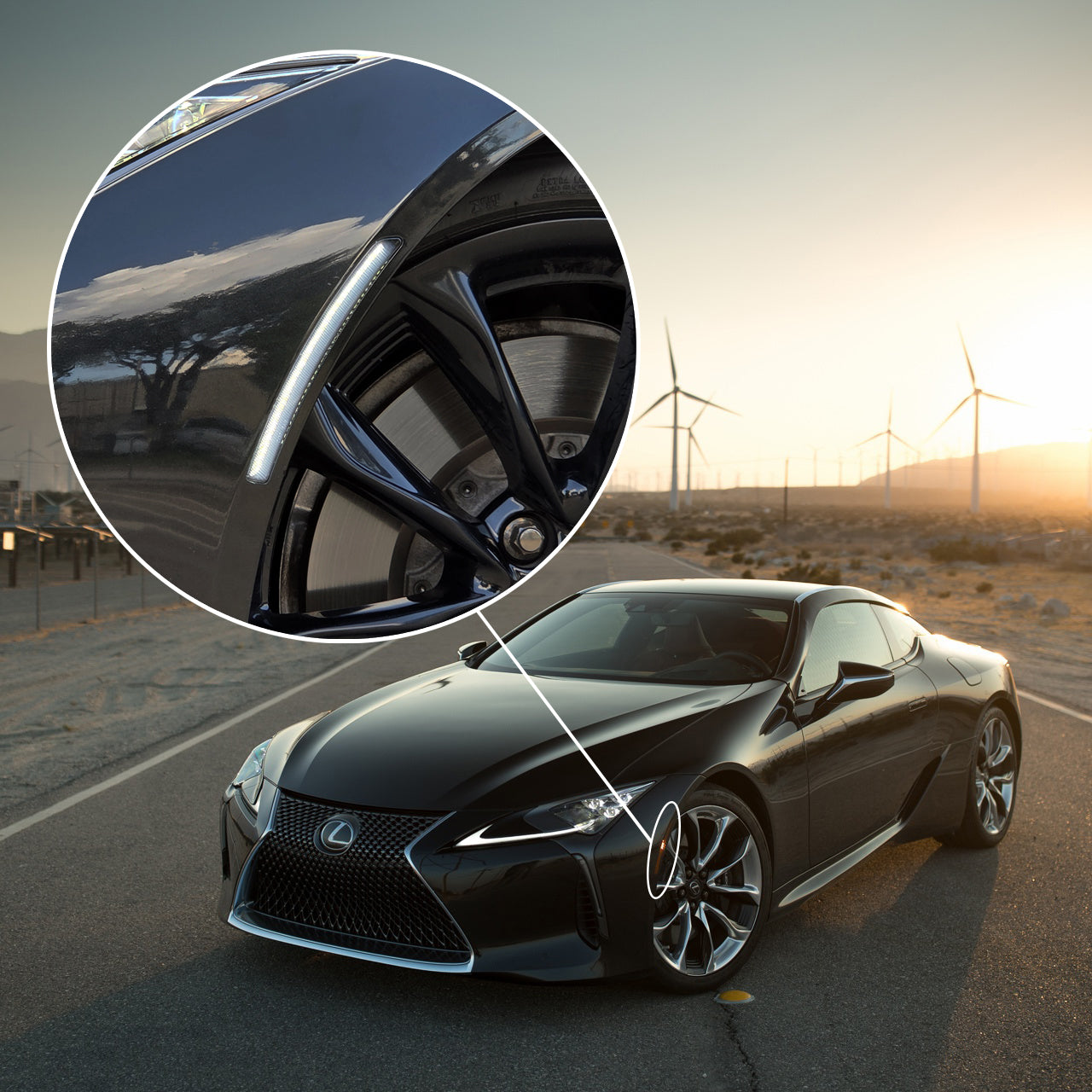 HRS 2018-26 Lexus LC 500 Side Markers – DTR Motoring