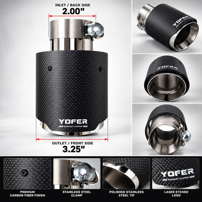 2025-26 Toyota Camry Quad Exhaust System with Carbon Fiber Tips | YOFER