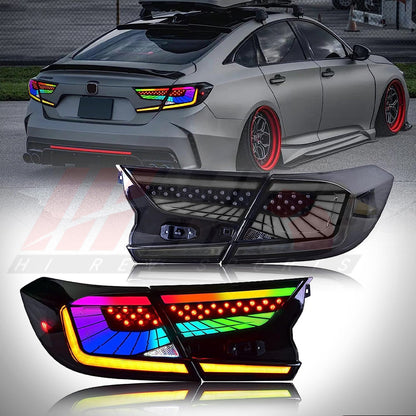 HRS 2018-22 Honda Accord LED Tail Lights - V3 RGB - OPEN BOX