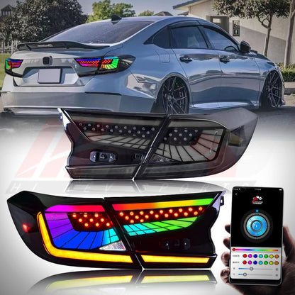 HRS 2018-22 Honda Accord LED Tail Lights V3 - FULL RGB