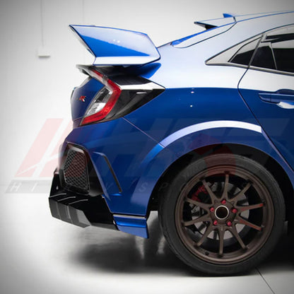 HRS 2017-21 Honda Civic 10th Gen Hatchback FK8 Mugen Style Rear Diffuser & Spats