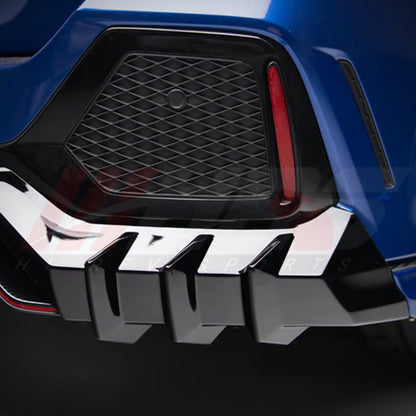 HRS 2017-21 Honda Civic 10th Gen Hatchback FK8 Mugen Style Rear Diffuser & Spats