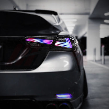 HRS 2018-24 Toyota Camry Nike Style LED Tail Lights - RGB