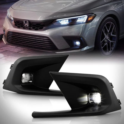 HRS 2022-24 Honda Civic 11th Gen Sedan/hatchback Front Lower Grille | Fog Lights | Covers
