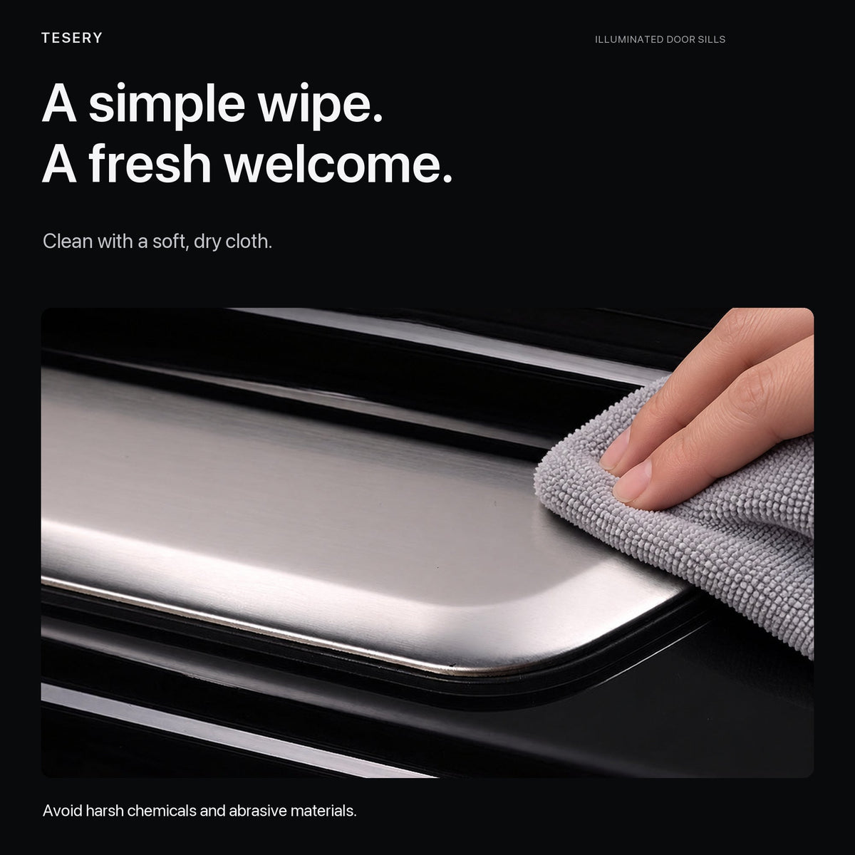 LED illuminated Welcome Pedal Door Sill Protector for Model Y / 3 | TESERY