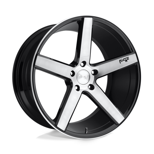NICHE MILAN - 18X8 + 40 5X114.3 - GLOSS BLACK BRUSHED
