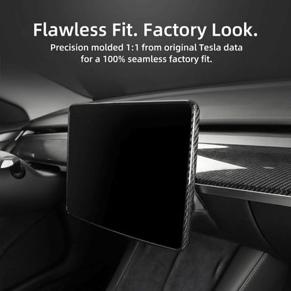 Model 3 / Y Display Cover - Dry Carbon Fiber Interior Mods