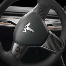 Model 3 / Y Steering Wheel Middle Trim Cover - Carbon Fiber Interior Mods