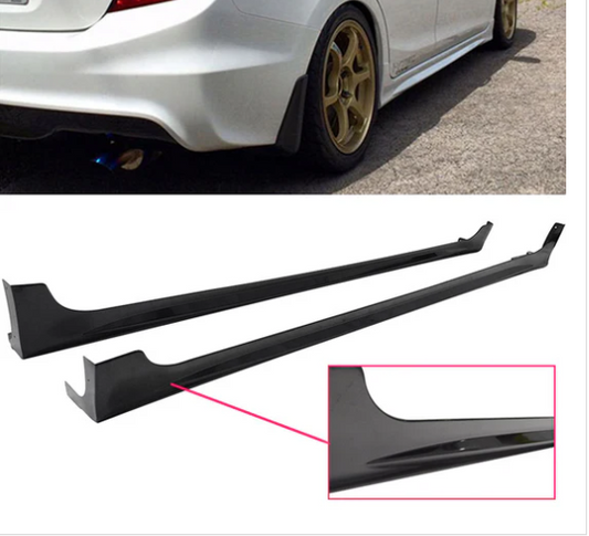 2012-2015 Honda Civic Sedan Mugen RR Style Side Skirts Panels ABS