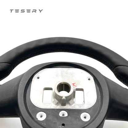 TESERY Touch Horn Round Steering Wheel Replacement for Tesla Model S / X 2021-2023