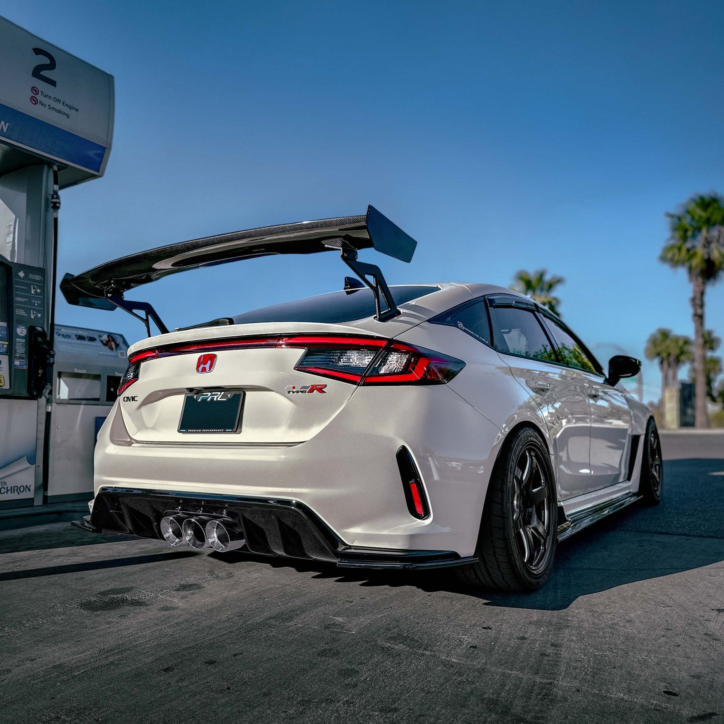 GT-style carbon fiber rear spoiler for 2023-2025 Honda Civic Type R