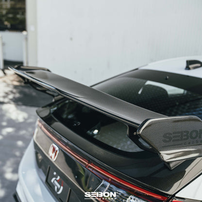 MB-style carbon fiber rear spoiler for 2023-2025 Honda Civic Type R