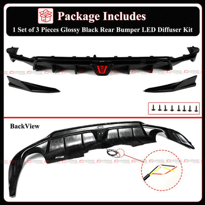 GF Bodykit V2 LED Rear Diffuser W/ Extension [2023-2026 Acura Integra Base A-Spec]