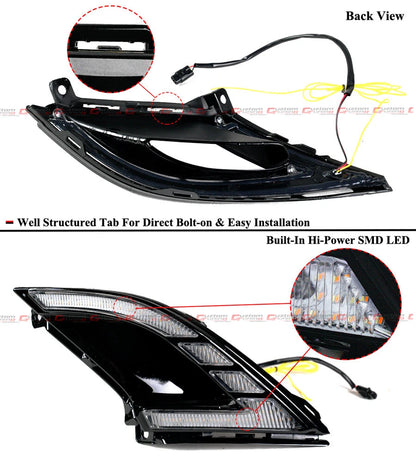 2023-25 ACCORD FRONT BUMPER DUAL COLOR SEQUENTIAL LED DRL FOG LAMP LIGHT KIT