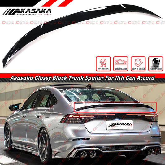Akasaka V1 Gloss Black Trunk Spoiler [2023-2026 Honda Accord]