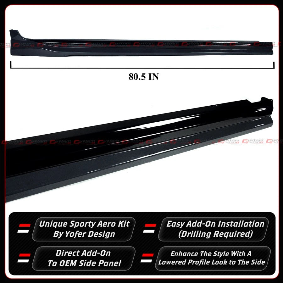 25-26 Toyota Camry Yofer Underground Gray Black 2 Tone Side Skirt Extension