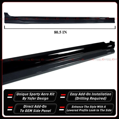 25-26 Toyota Camry Yofer Underground Gray Black 2 Tone Side Skirt Extension