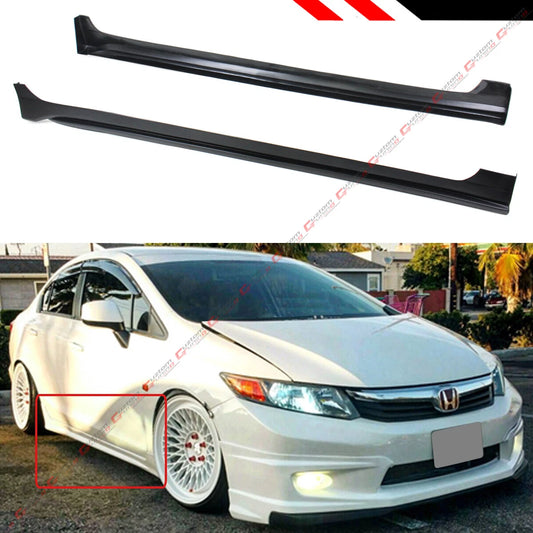 2012-2015 9TH HONDA CIVIC 4 DOOR SEDAN JDM STYLE SIDE SKIRT EXTENSION PANEL