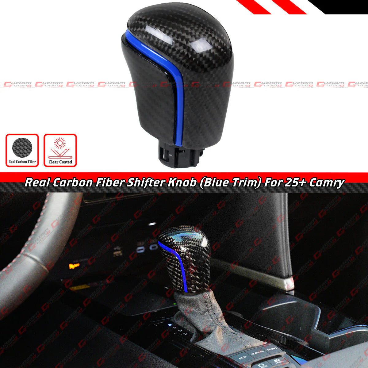 Carbon Fiber Gear Shift Knob Replacement [2025-2026 Toyota Camry]